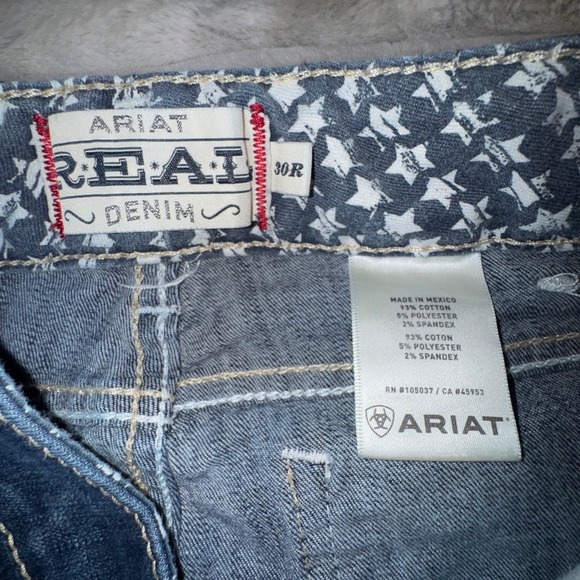 Ariat Jeans Women's 30 Straight Leg Dark Wash Stretch 30x30 Cowgirl Western Barn - Picture 4 of 13